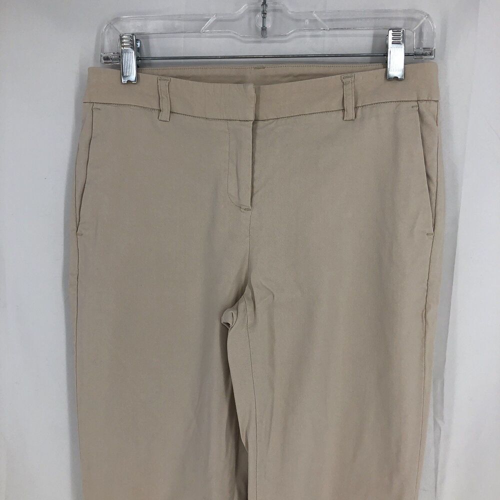 JONES & CO NEW YORK Beige Slim Leg Mid Rise Ankle Pants 6 (30x28)